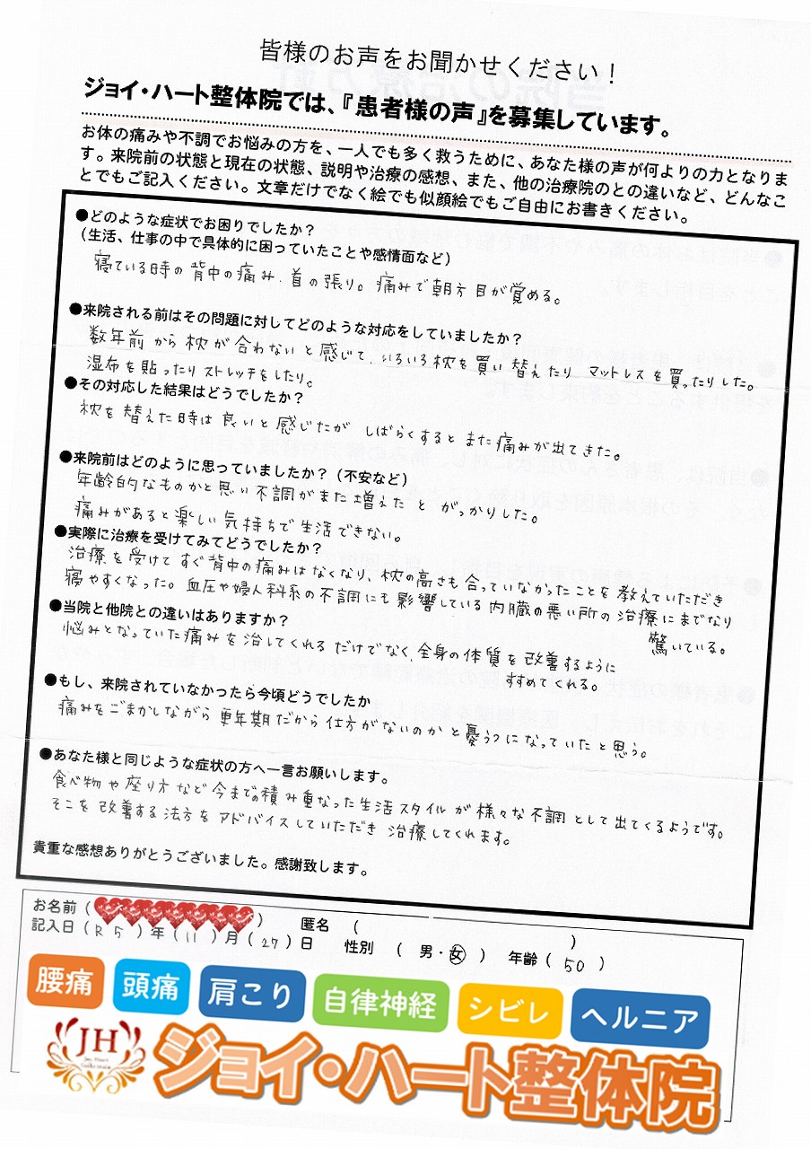 背中の痛み 首の張り 背中の痛み 首の張り