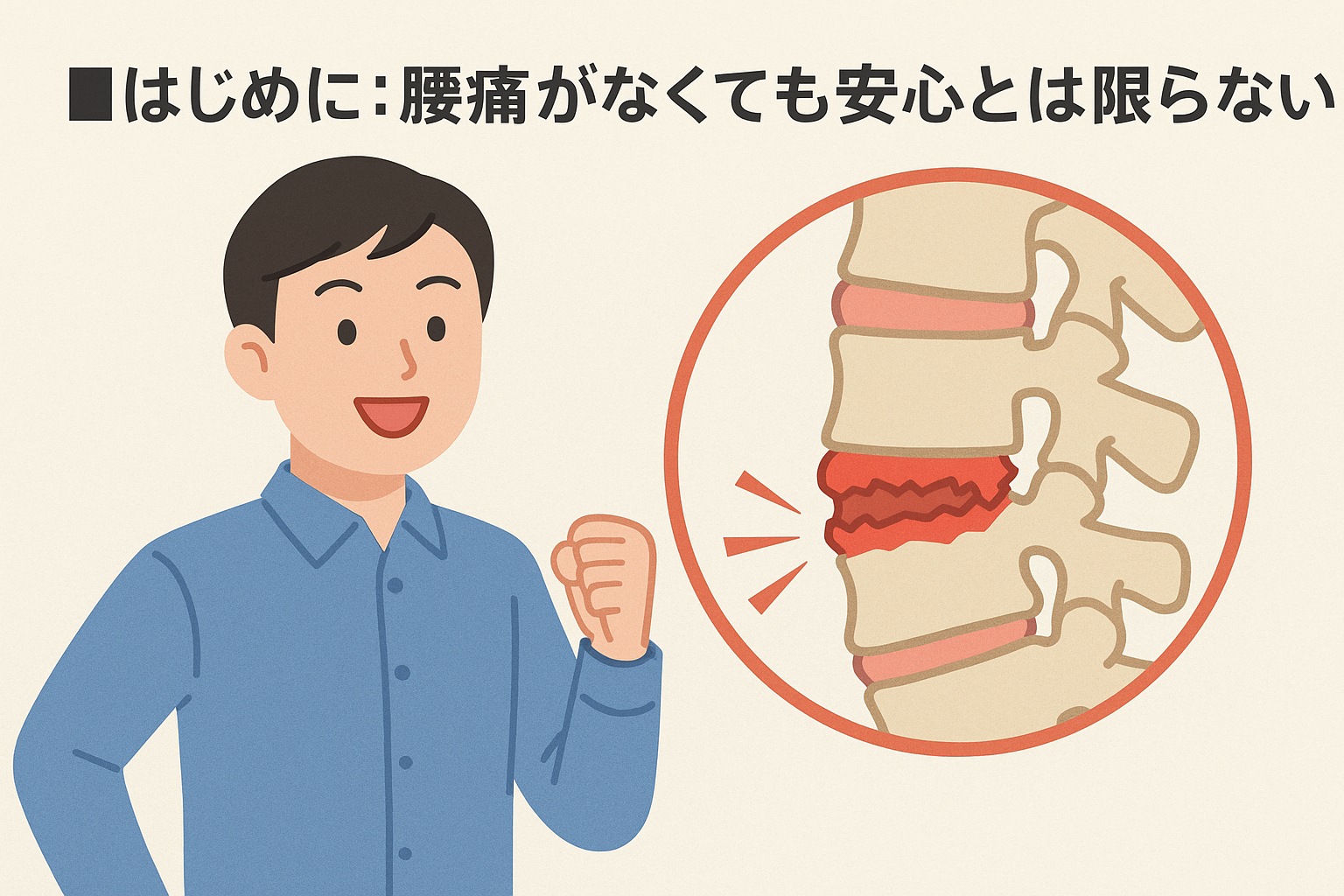 腰痛がなくても安心とは限らない